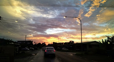 Sunset in Kuching last Saturday