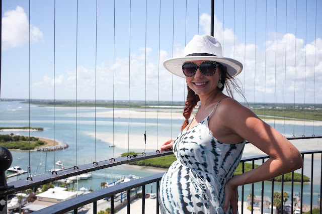 Amy West on the top of the Ponce Inlet Lighthouse