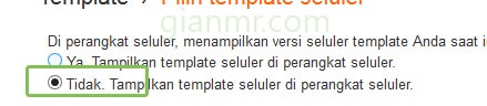 menonaktikan mobile template blogger