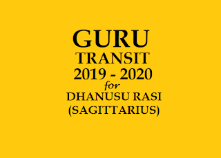 Guru Gochar for Dhanu Rashi 2019