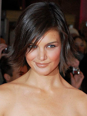 tom cruise long hair. Katie Holmes Shrot Hair