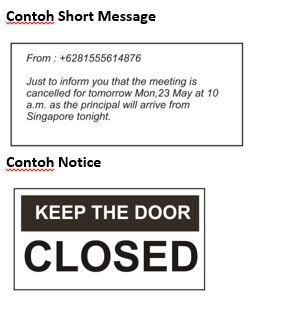 Short Message, Announcement Or Notices Materi Bahasa Inggris Kelas 8