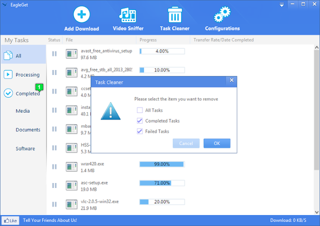 EagleGet Software Downloader Alternatif IDM