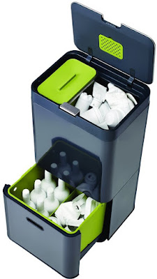 Intelligent Waste Totem Garbage Trash Can Unit with Recycling Bin