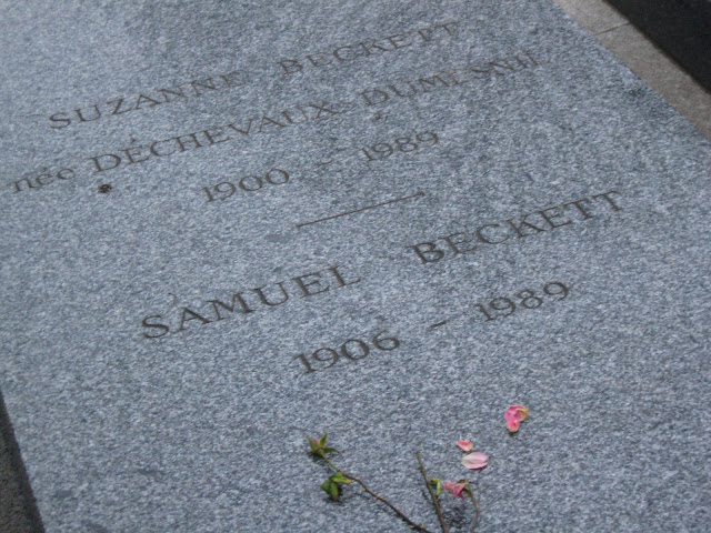 The gravestone of Samuel Beckett, at the Cimitière de Montparnasse, Paris. Photograph by Rhys Tranter.