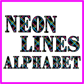 Create fun 80s scrapbook pages or party invitations with this rad alphabet from KandyKreations.  You'll get the numbers 1-9 and the whole alphabet in this free Neon Lines free alphabet.