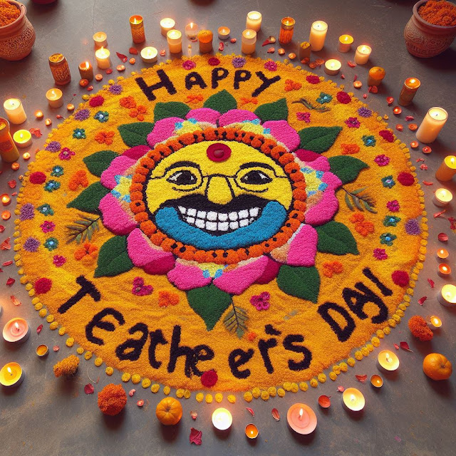 50+ Best Happy Teachers Day Rangoli Images 2024