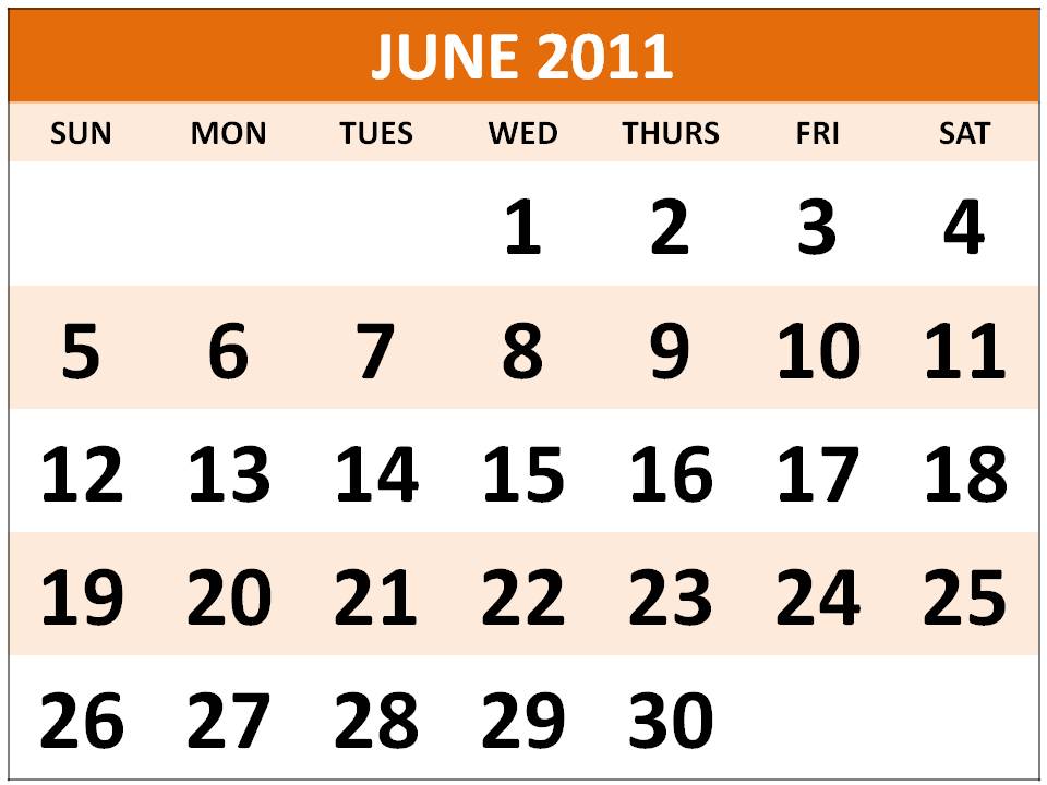 General blue printable one page 2011calendar - True 