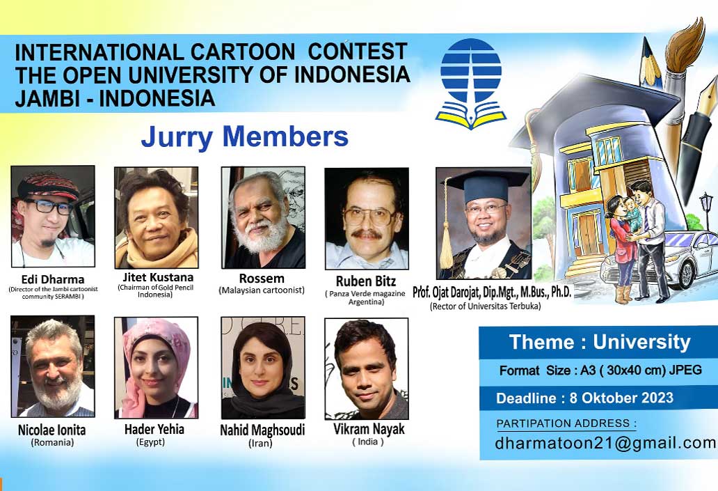 Jury of the International Cartoon Contest in Indonesia