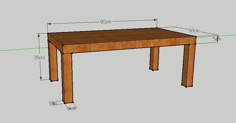  Meja  Balajar Sederhana Dengan Sketchup  Blog Untung 3 Dimensi