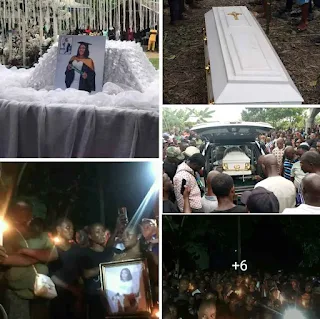 The late Nollywood makeup artist, Abigail Fredrick, 24, has been laid to rest in her hometown in Ikot Udoma