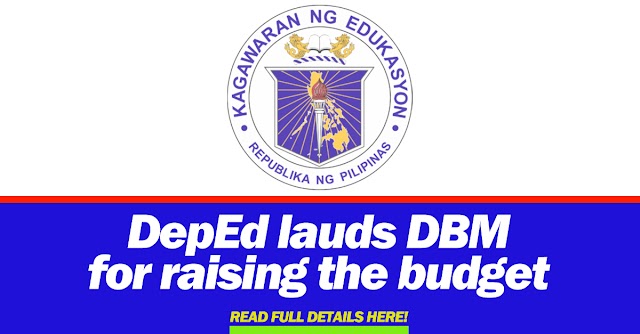 DepEd lauds DBM for raising the budget