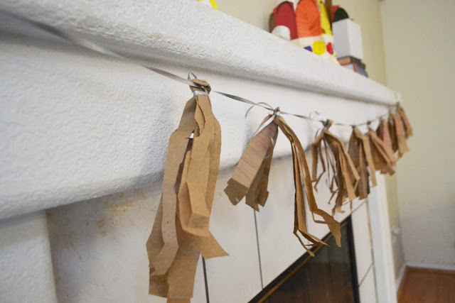 Brown Paper Bag DIY Tassel Garland