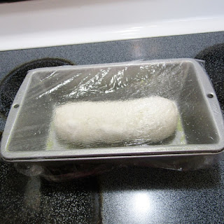 Frozen bread dough set out to rise