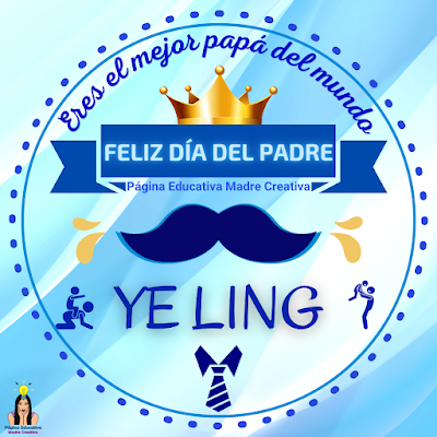 Solapín Nombre Ye Ling para redes sociales por Día del Padre