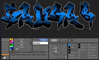 cara membuat tulisan graffiti online