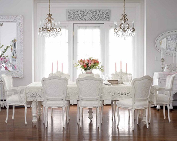 antique white dining room furniture set modern classic design ideas with antique lighting and mirror best white vintage wall painting color exotic cherry hardwood laminate flooring
