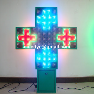 full color led cross, rgb led pharmacy display