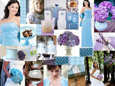 So now our wedding colors are light blue lavender with silver as accent