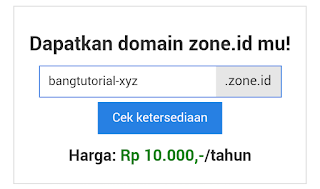 Membuat Nama Domain Baru di ZONE.ID
