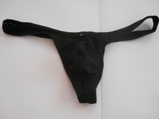 UM105 Black Men Tback Enhance Bulge Pouch underwear S