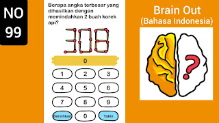 Kunci Jawaban Brain Out Level 99: Berapa Angka Terbesar Yang Dihasilkan Dengan Memindahkan 2 Buah Korek Api?