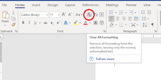 Clear All Formatting in Word