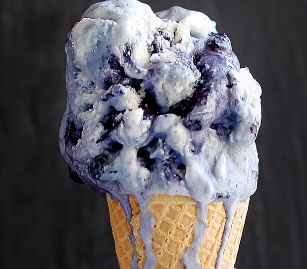 Wild Blueberry Lavender Coconut Ice Cream #desserts #vegan