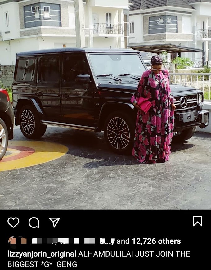 Liz Anjorin reveals she's now the proud owner of a Mercedes Gwagon