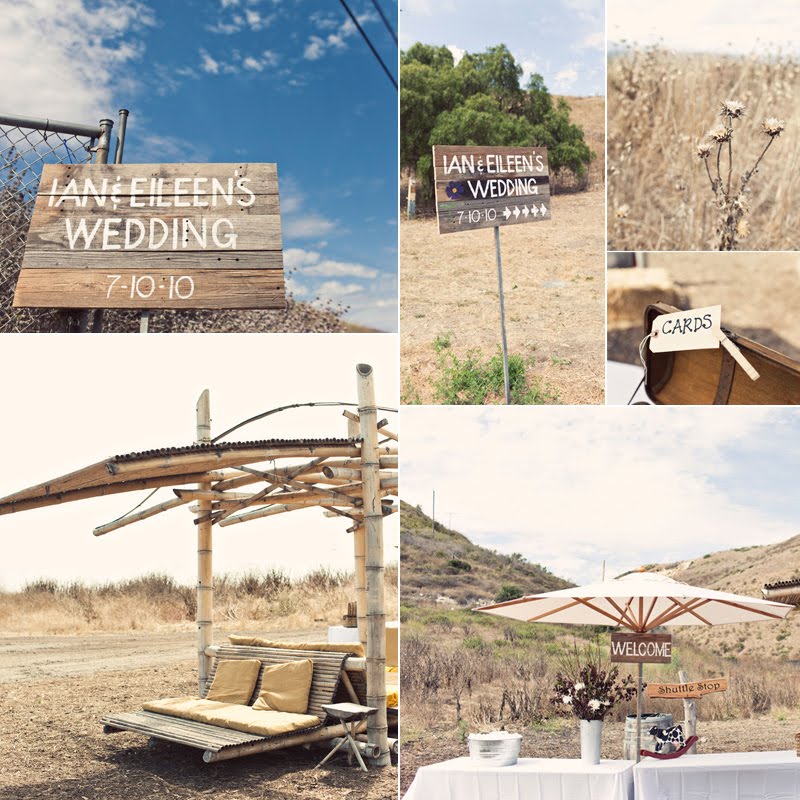 Ian and his father Paul created rusticcool wedding signs from reclaimed 