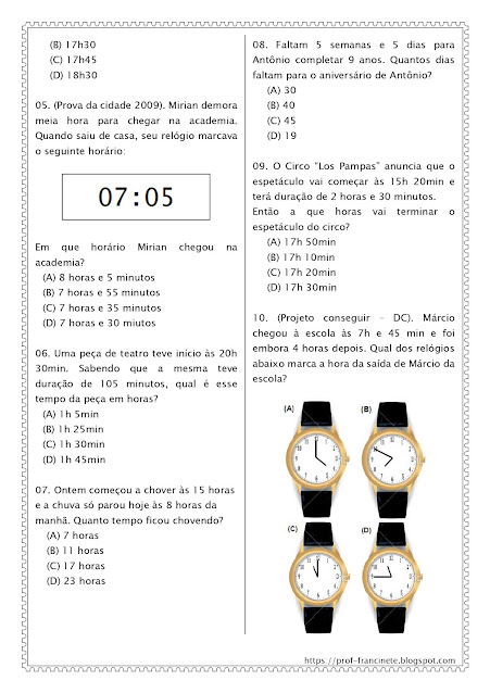 SIMULADO DE MATEMÁTICA – 4º E 5º ANO ALINHADO AO DESCRITOR 9