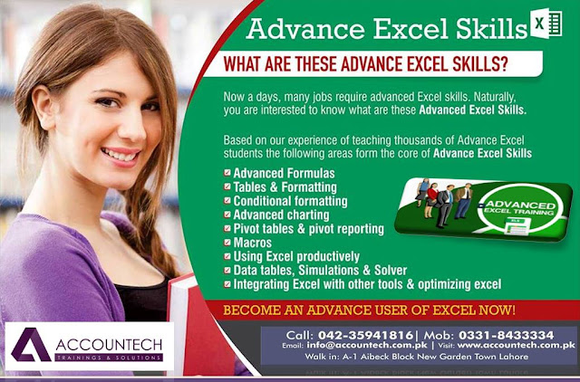 Advance Excel Training in Lahore