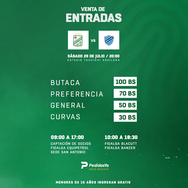 Venta de Entradas Oriente Petrolero vs Bolivar