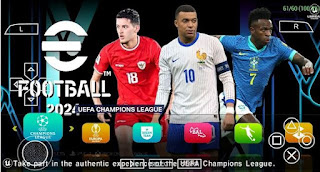 Download eFootball PES Update Europa League 2024 PPSSPP Real Face Best Graphics HD Tatto Camera PS5