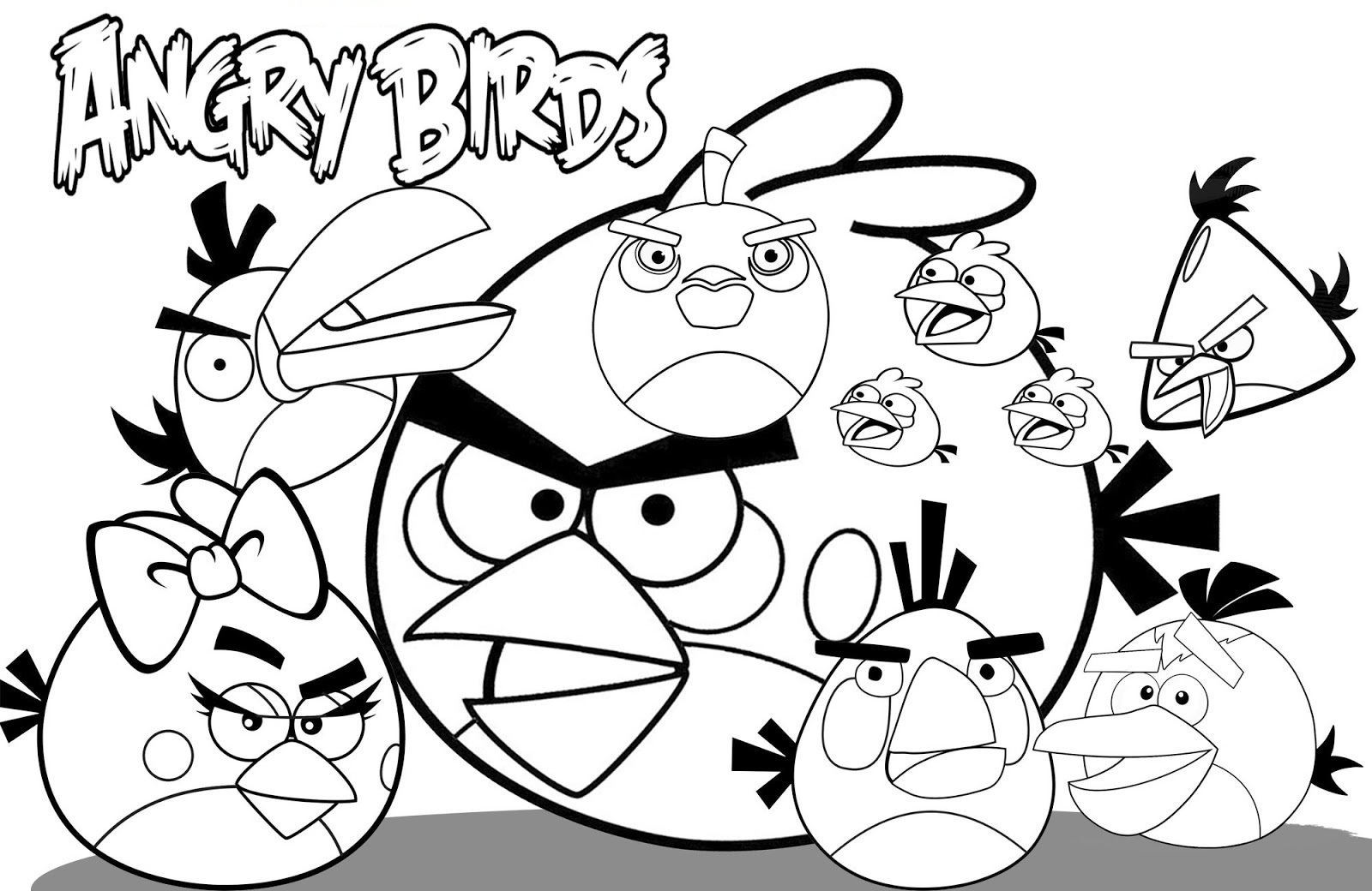 13 Mewarnai Gambar Angry Bird