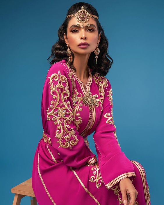 caftan rose pour mariage 2020 en vente