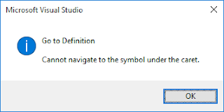 Cannot navigate to the symbol under the caret