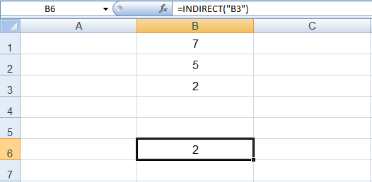 دالة INDIRECT