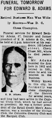 Edward Beckley Adams, Obituary