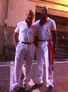 With the late, great, Julen Madina, who taught me to run with the bulls