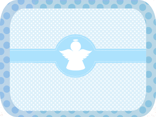 Angel Silhouette Papers in Light blue Free Printable Labels. 