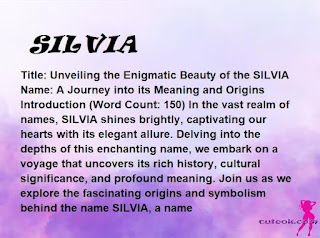 meaning of the name "SILVIA"