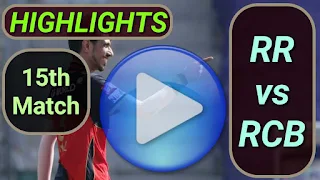 RR vs RCB 15th Match