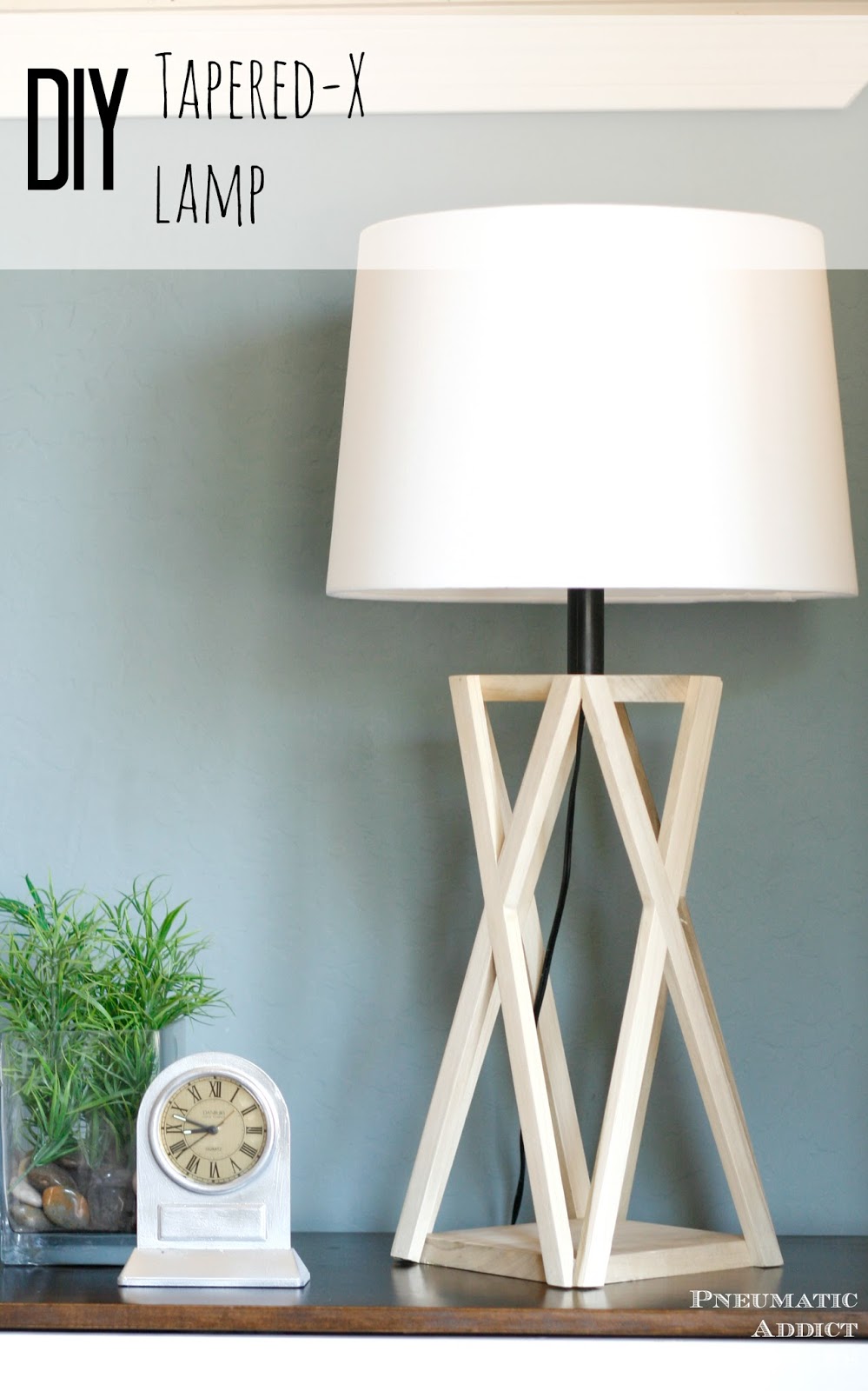X Table Lamp How to build trestle x table lamp