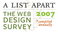 The Web Design Survey, 2007 logo. 