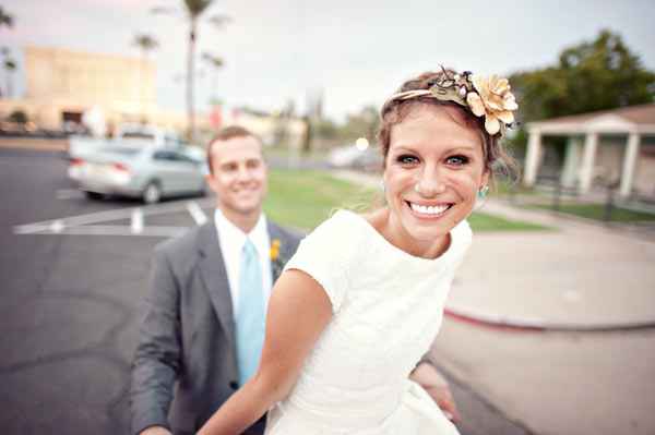 Gorgeous boho flower crown by Whichgoose the entire backyard wedding is