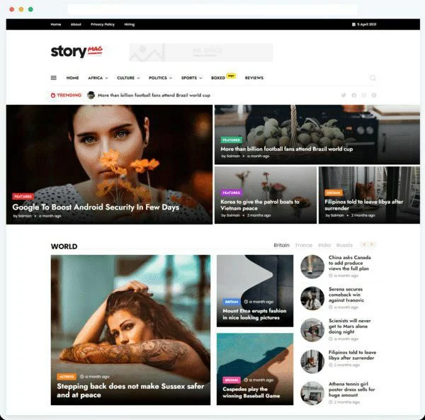 Story Mag Premium Blogger Template Free Download