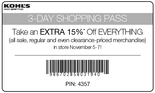 kohls+coupon Kohls 15% Off