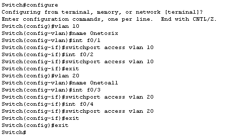 Konfigurasi VLAN Di Cisco Packet Tracer Dengan 1 Switch
