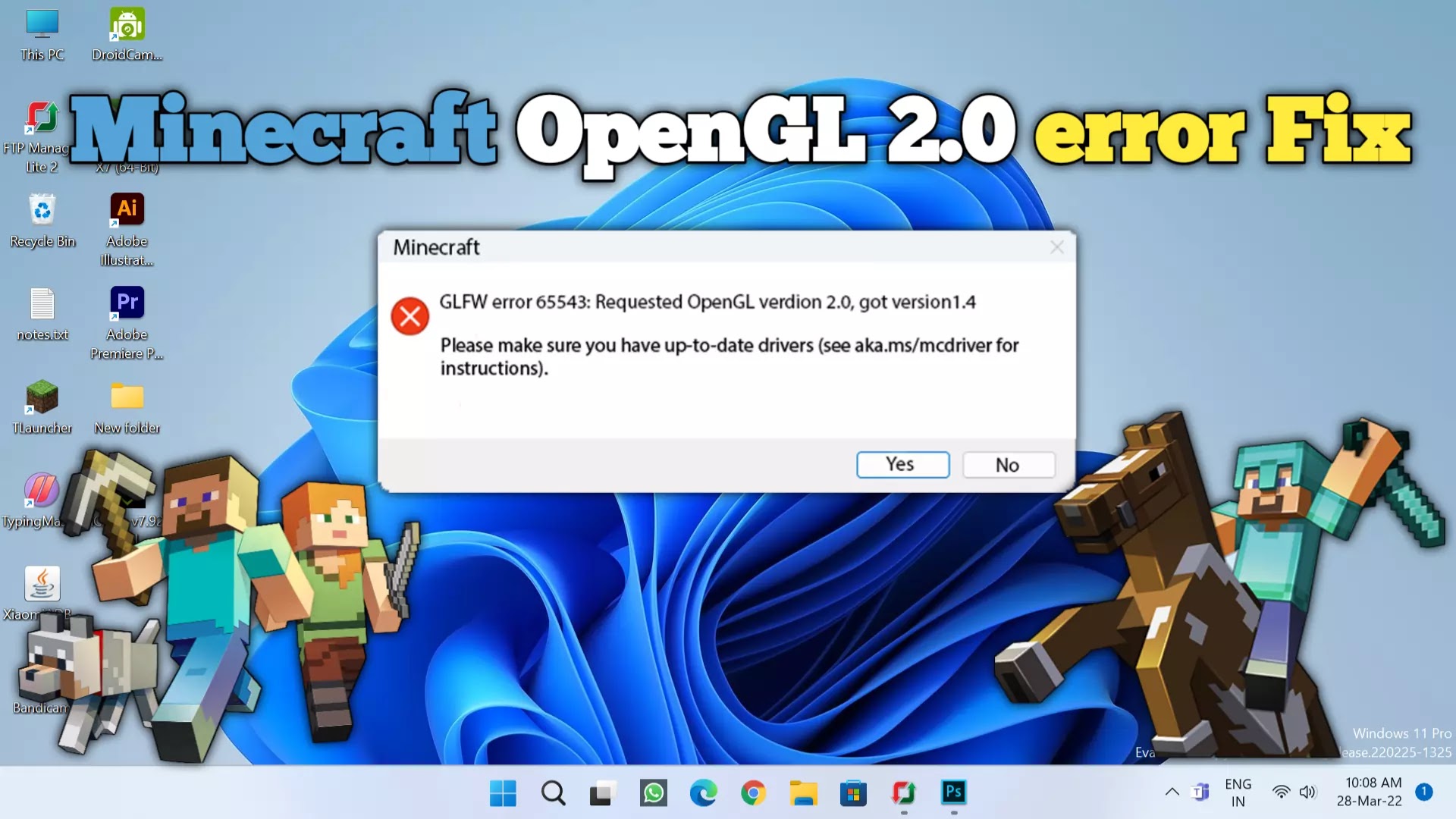 Minecraft Opengl 2.0 error fix by Tech MatriX
